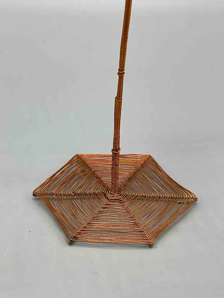 African Recycled Copper Wire Toy Airplane in Flight - Niger