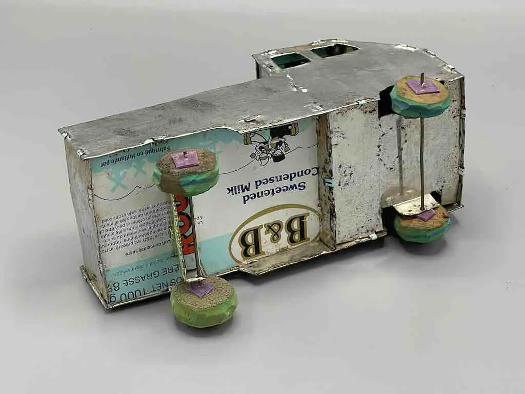 African Recycled Metal Can Toy Utility Pickup Truck - Burkina Faso