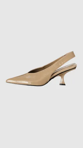 Alias Mae Frankie Slingback in Chai Crinkle Patent