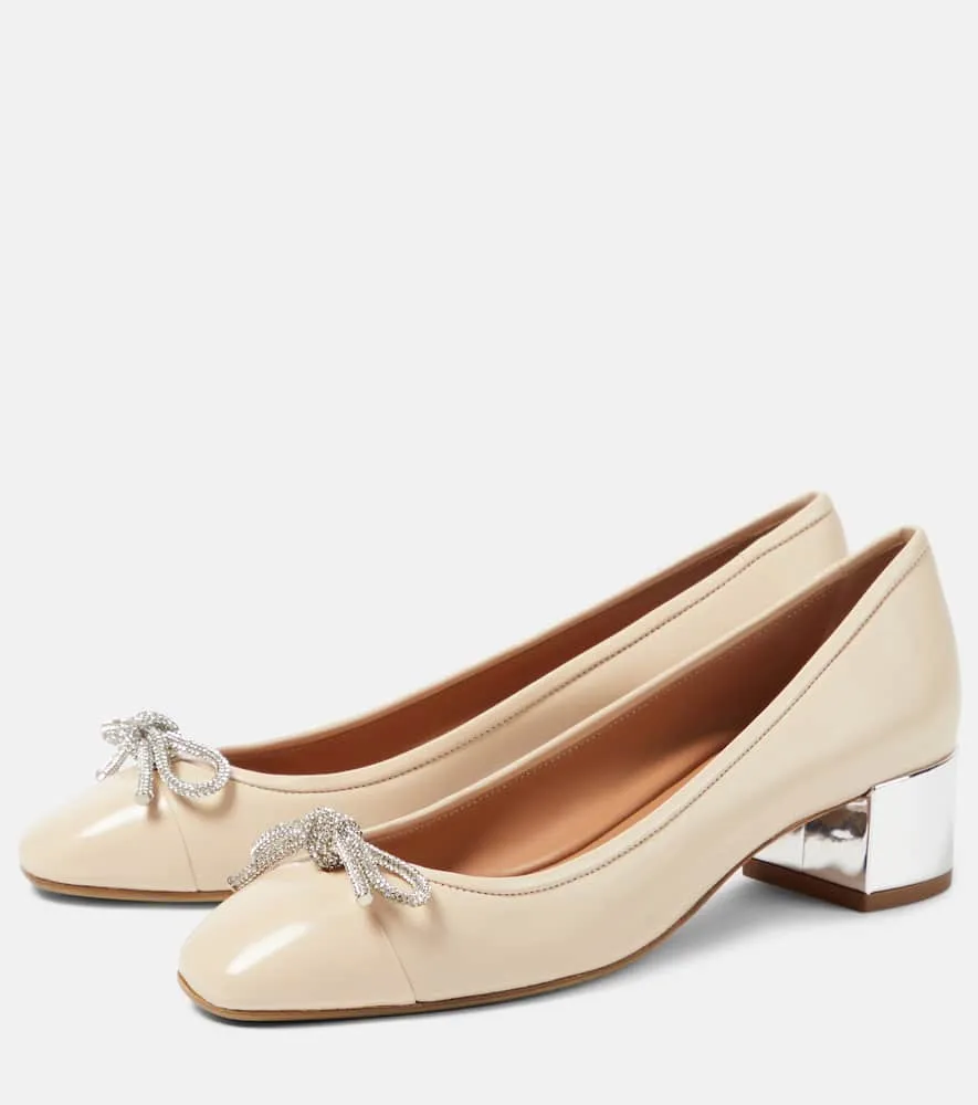 Aquazzura Parisina Crystal 35 leather pumps