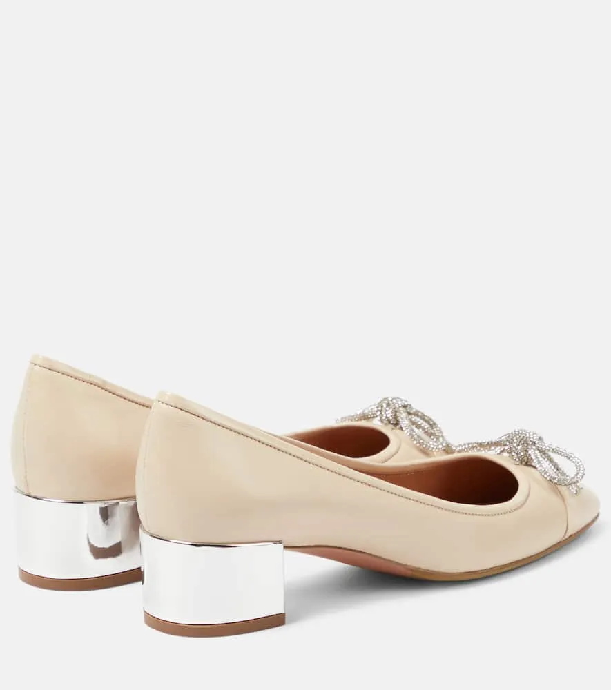 Aquazzura Parisina Crystal 35 leather pumps