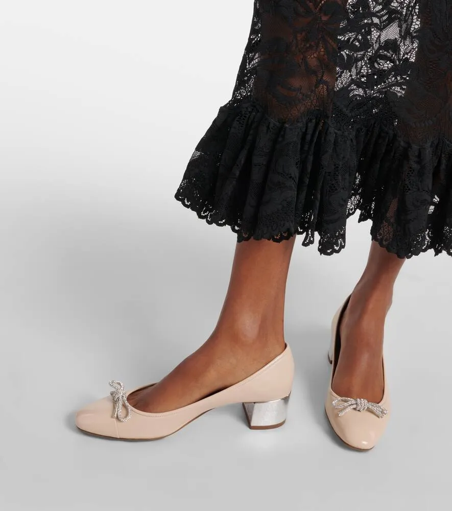 Aquazzura Parisina Crystal 35 leather pumps