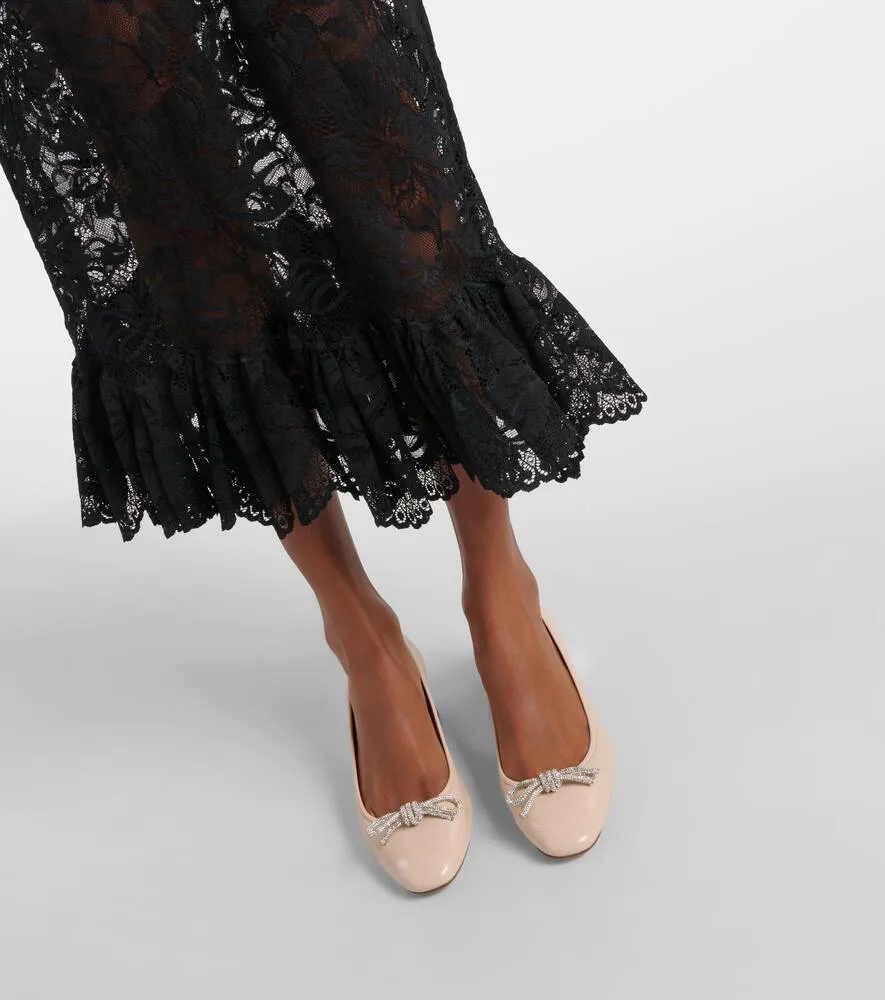 Aquazzura Parisina Crystal 35 leather pumps