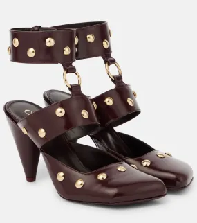 Chloe Jade studded leather pumps
