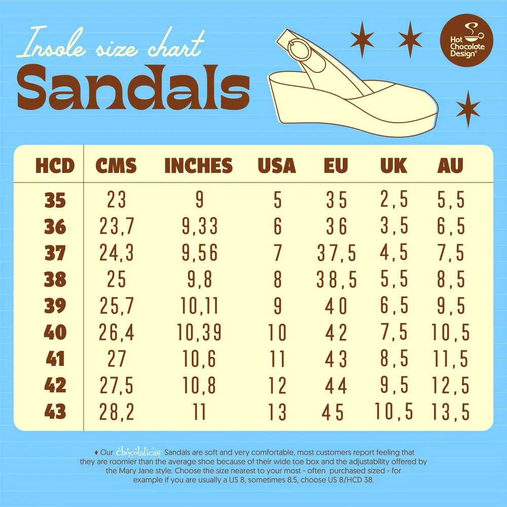 Chocolaticas Necroflora Women's Sandals - UK 7.5 Left Only!