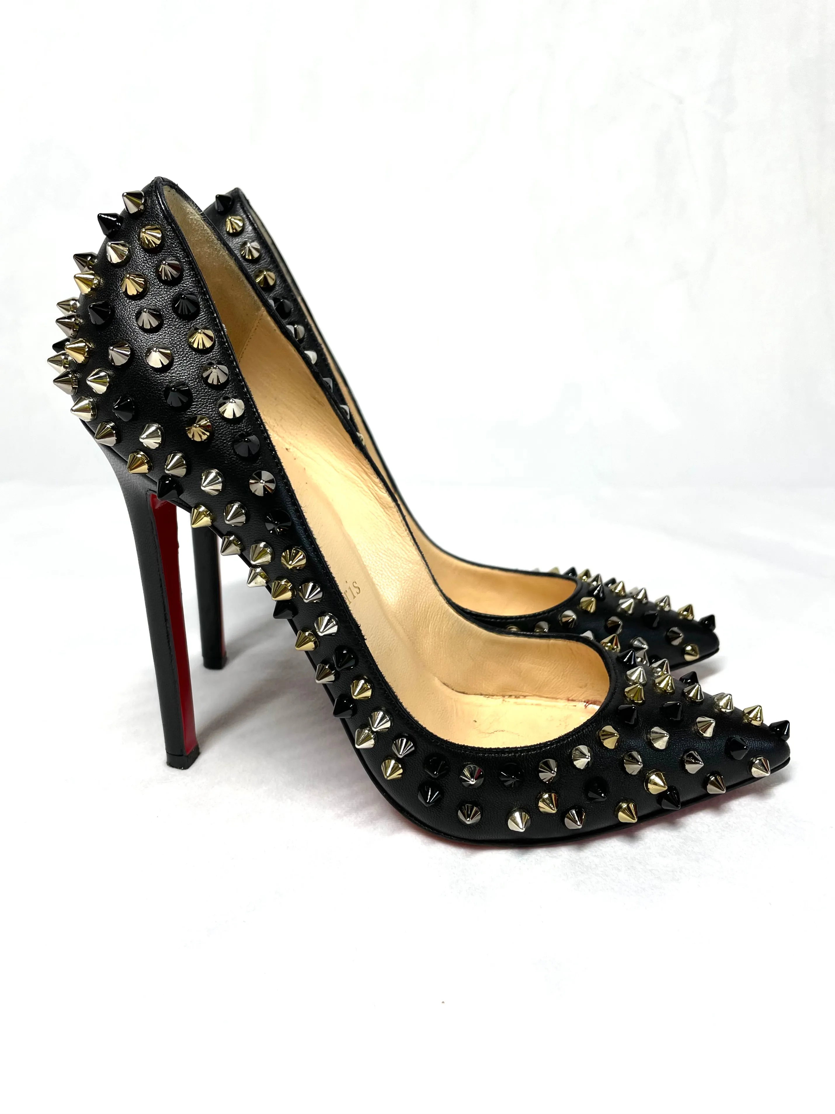 Christian Louboutin Studded Pigalle Pumps 36.5