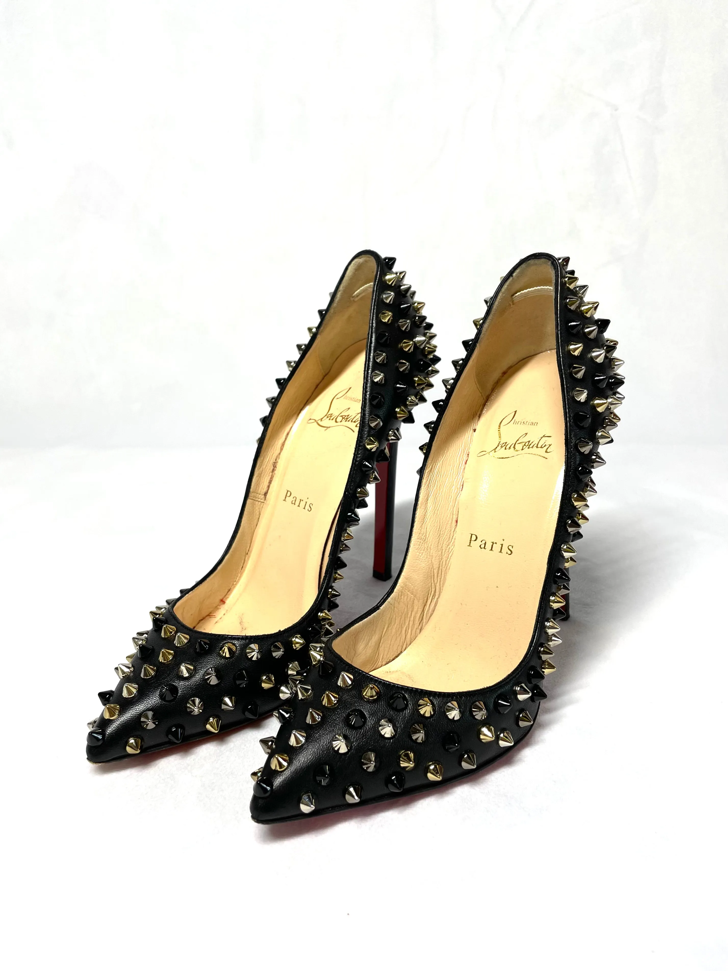 Christian Louboutin Studded Pigalle Pumps 36.5