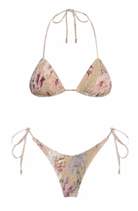 Crepe triangle bikini