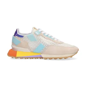 Ghoud sneakers Rush Groove crema azzurro