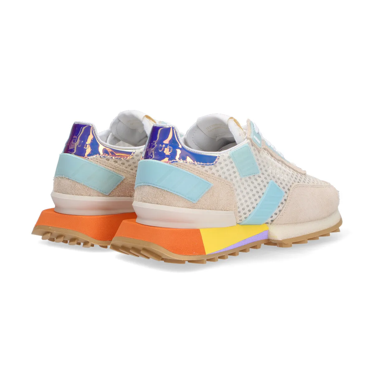 Ghoud sneakers Rush Groove crema azzurro