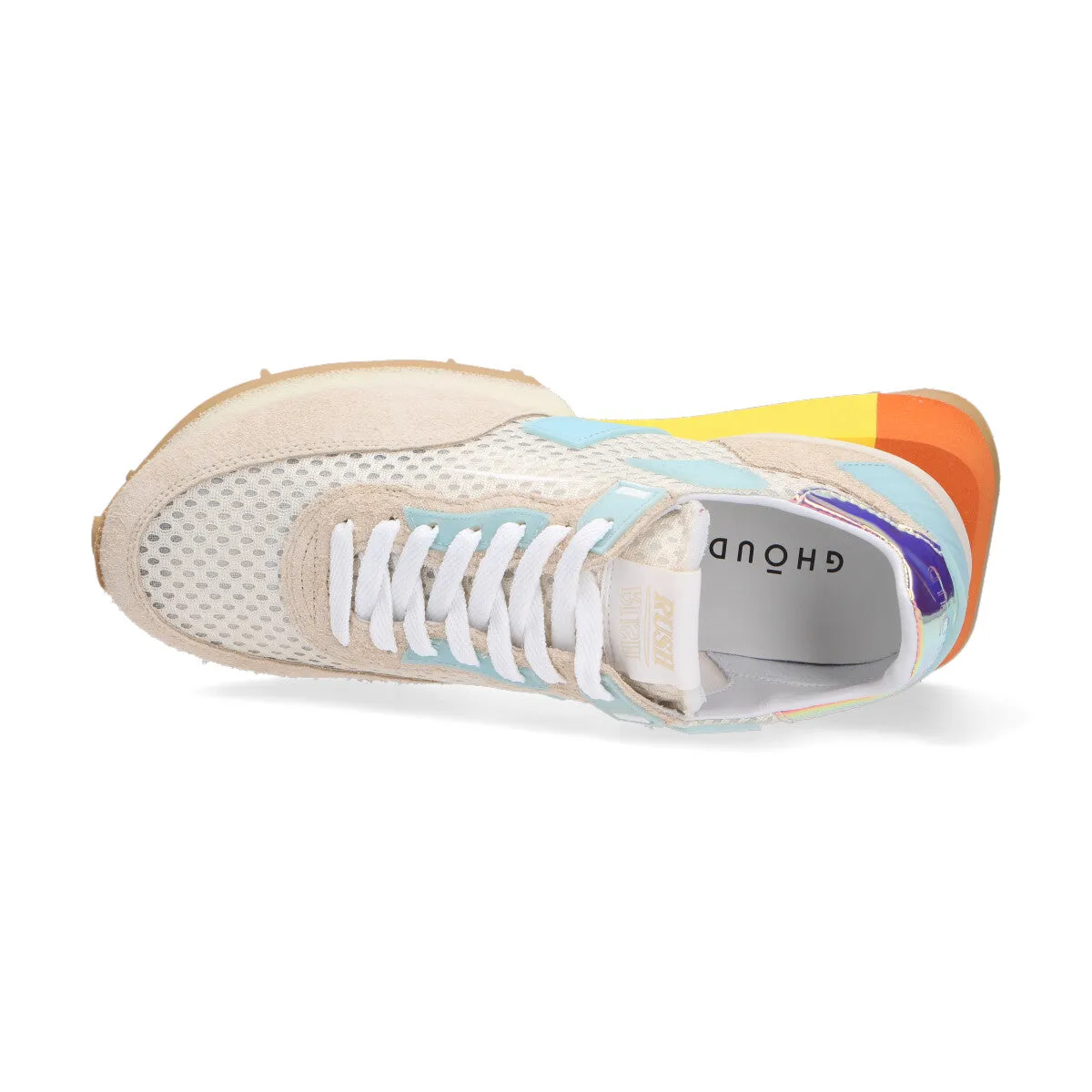 Ghoud sneakers Rush Groove crema azzurro