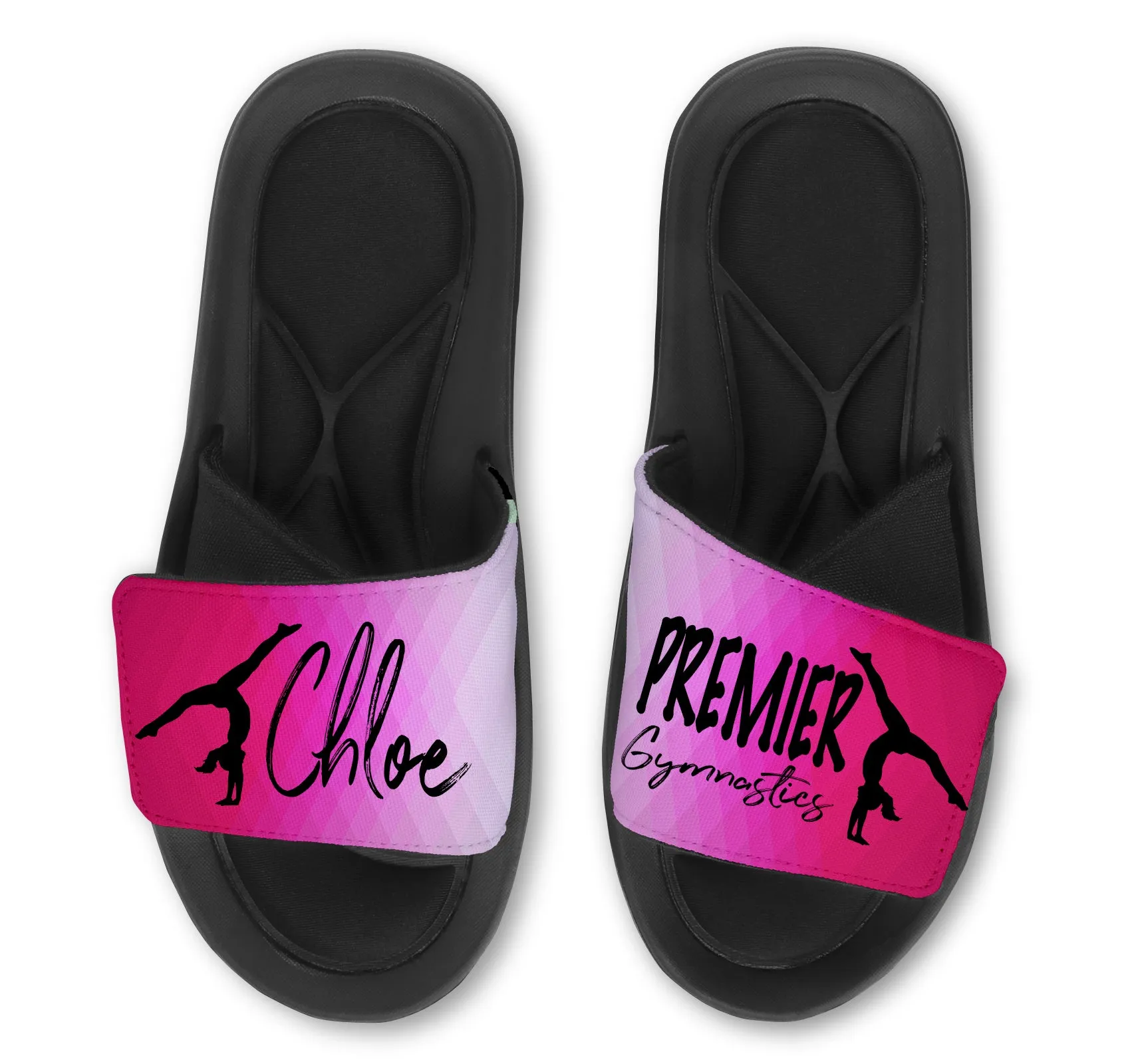 Gymnastics Abstract Custom Slides / Sandals - Choose your Background!