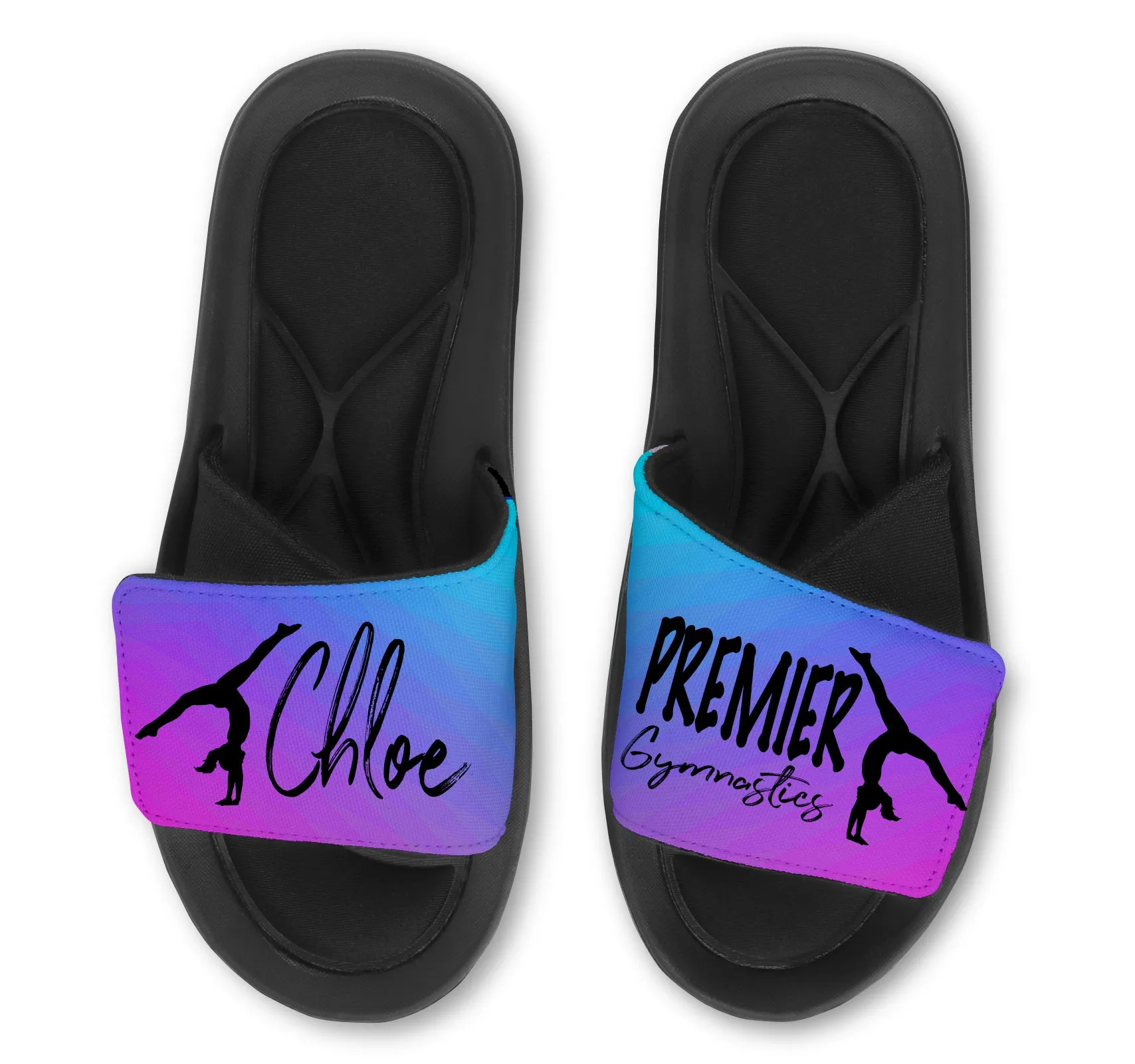 Gymnastics Abstract Custom Slides / Sandals - Choose your Background!