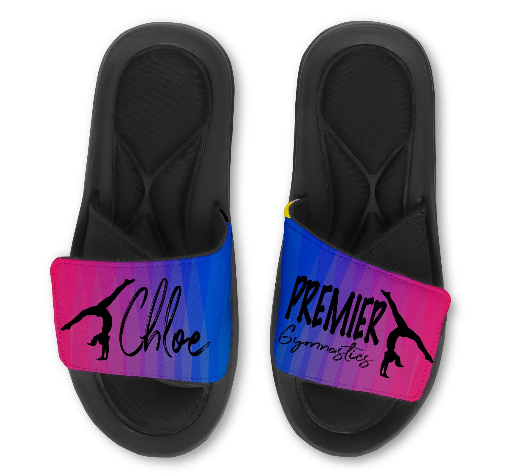 Gymnastics Abstract Custom Slides / Sandals - Choose your Background!