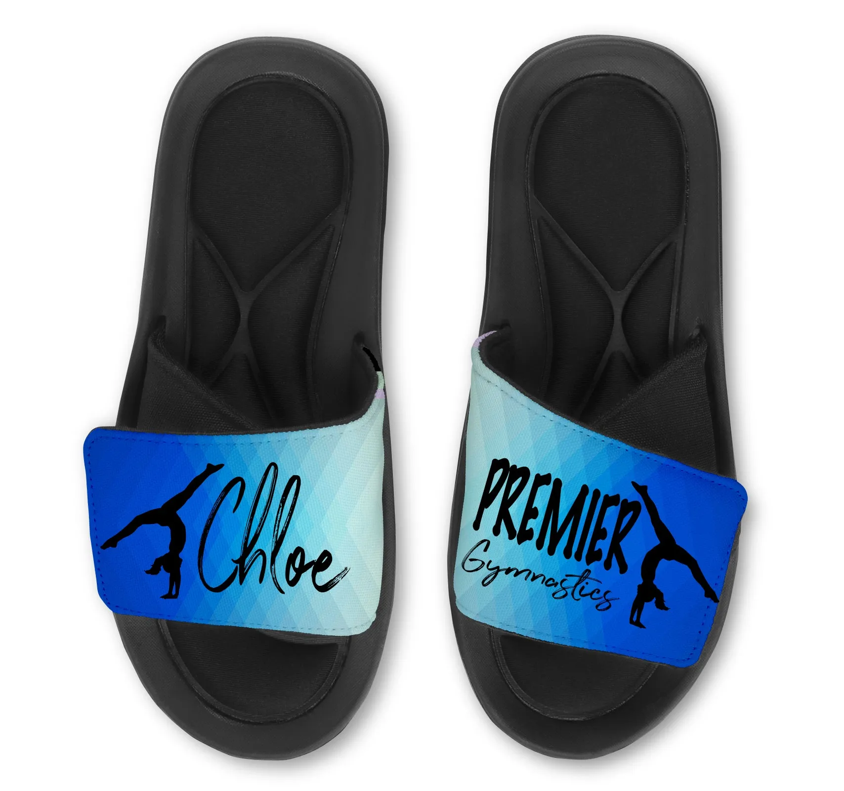 Gymnastics Abstract Custom Slides / Sandals - Choose your Background!