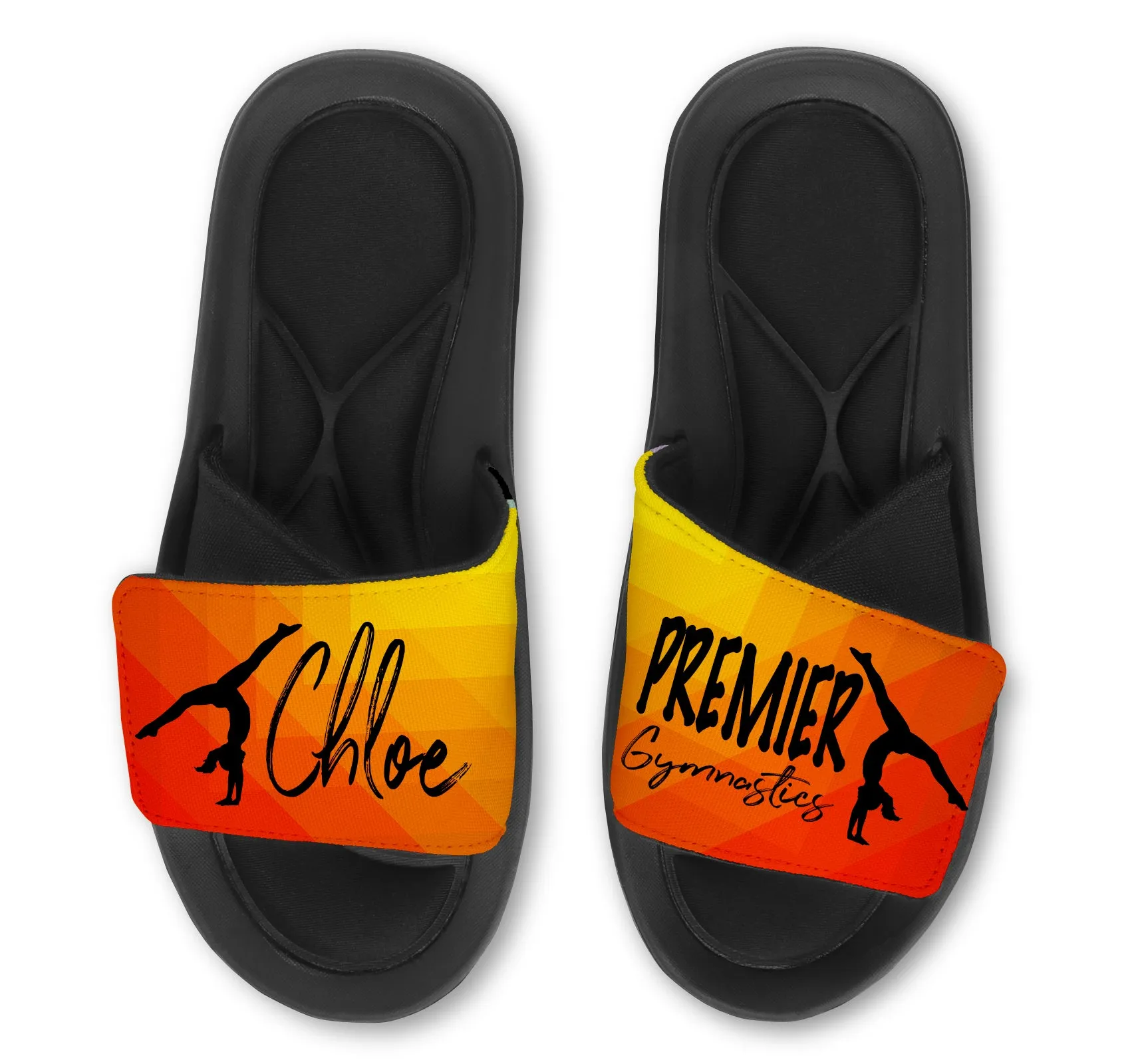 Gymnastics Abstract Custom Slides / Sandals - Choose your Background!