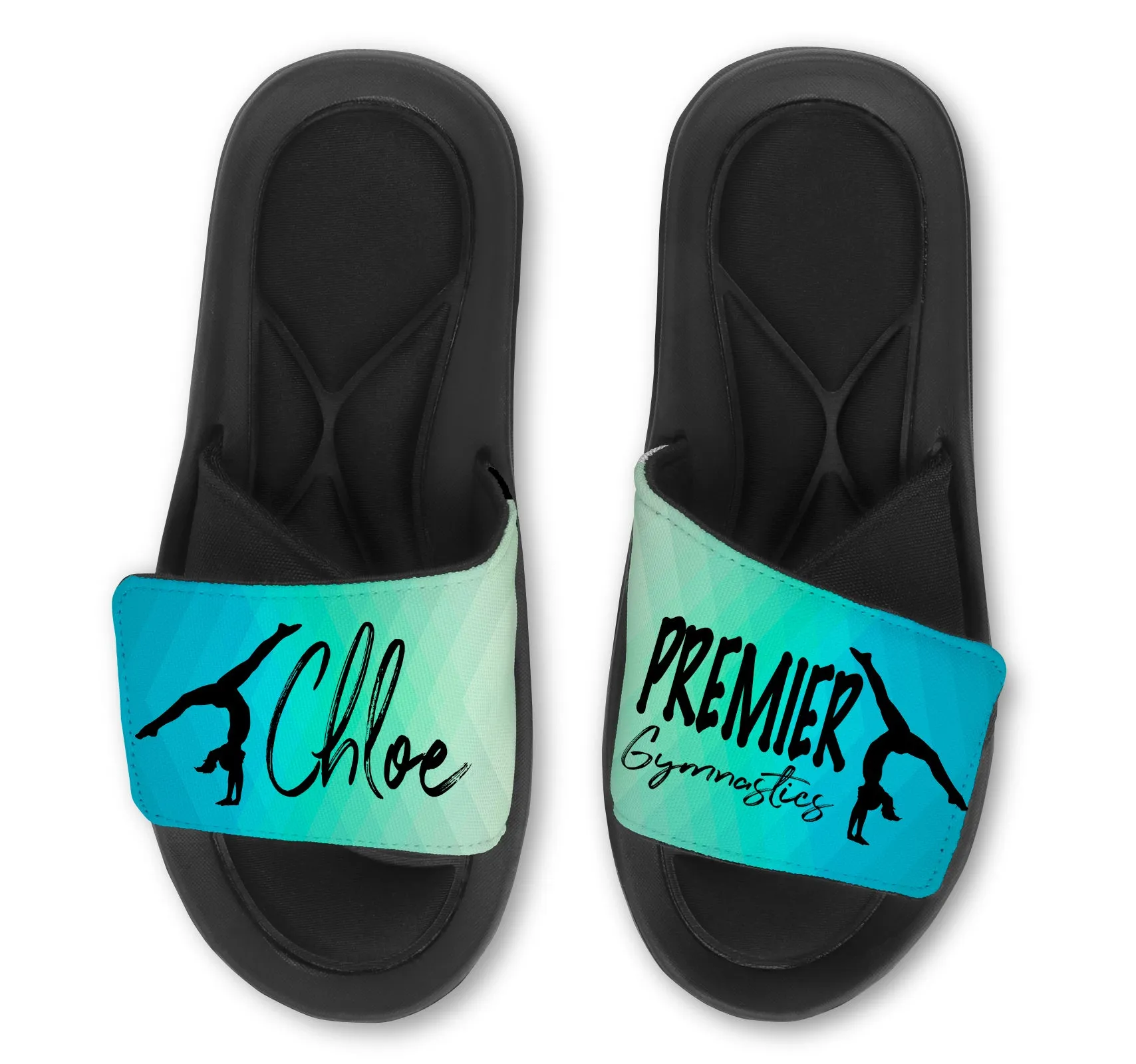 Gymnastics Abstract Custom Slides / Sandals - Choose your Background!