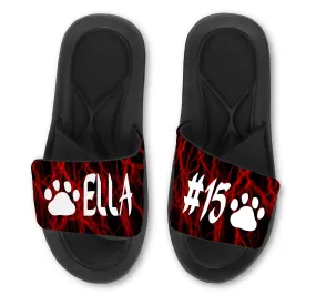 Paw Custom Slides / Sandals -Lightning