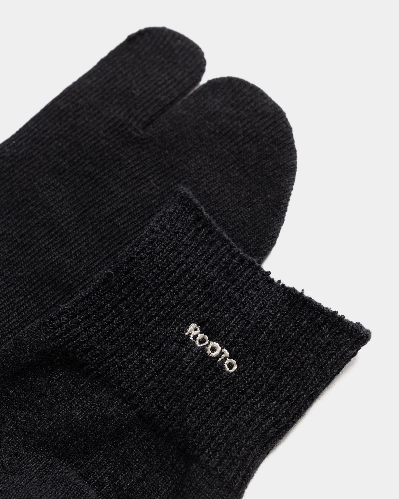 Washi/Recycled Cotton Tabi Ankle Socks Black